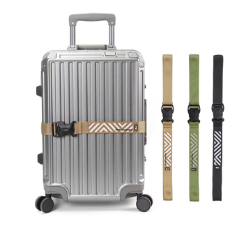 Bandă pentru bagaje cu închidere dublă – nailon cu dungi, stil casual de călătorie, toamna 2025, marcă proprie