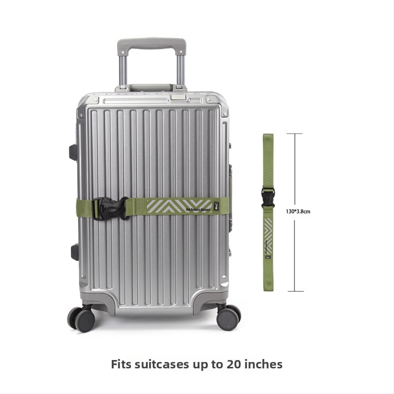 Dvigubo užsegimo lagamino diržas – dryžuotas nailonas, kasdienio kelionių stilius, 2025 ruduo, savas prekinis ženklas