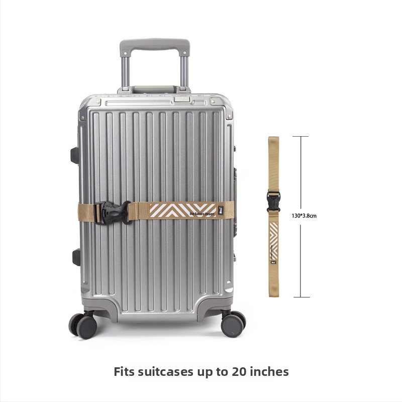 Dvigubo užsegimo lagamino diržas – dryžuotas nailonas, kasdienio kelionių stilius, 2025 ruduo, savas prekinis ženklas