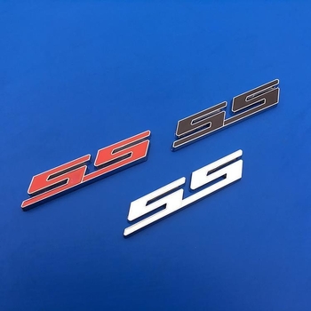 Automobilska naljepnica od aluminijske legure, dizajn S.S, samoljepljiva ugradnja, Crazy Glory