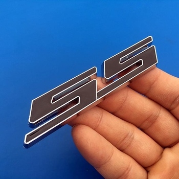 Automobilska naljepnica od aluminijske legure, dizajn S.S, samoljepljiva ugradnja, Crazy Glory
