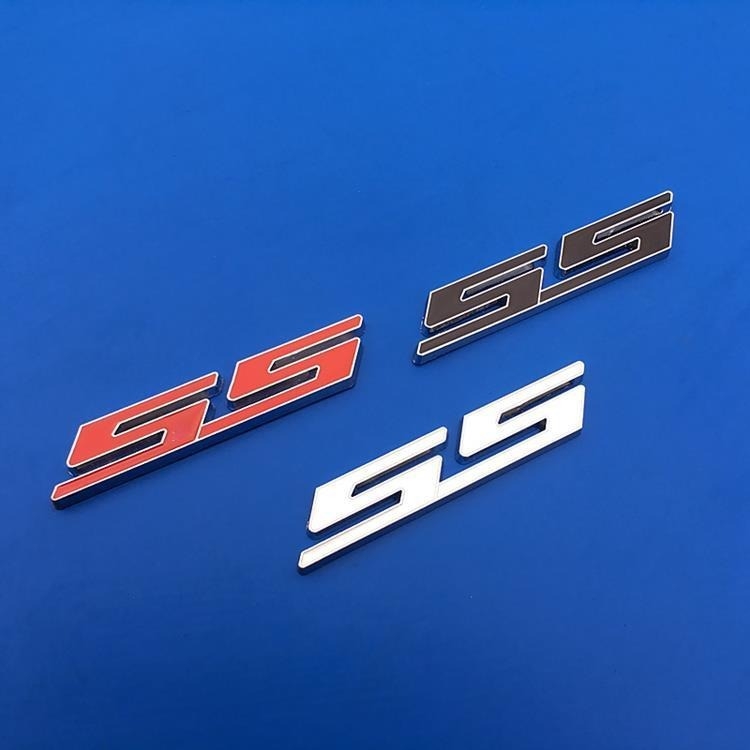 Automobilska naljepnica od aluminijske legure, dizajn S.S, samoljepljiva ugradnja, Crazy Glory
