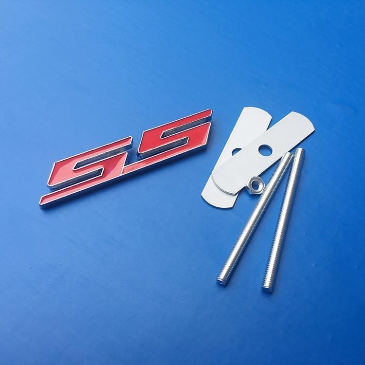 Automobilska naljepnica od aluminijske legure, dizajn S.S, samoljepljiva ugradnja, Crazy Glory