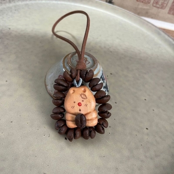 Pandantiv pentru telefon și breloc – acrilic, bob de cafea desen animat, stil creativ, formă animale, decorativ (Material: Acrilic; Stil: Creativ; Formă: Animale; Funcție: Decorare)