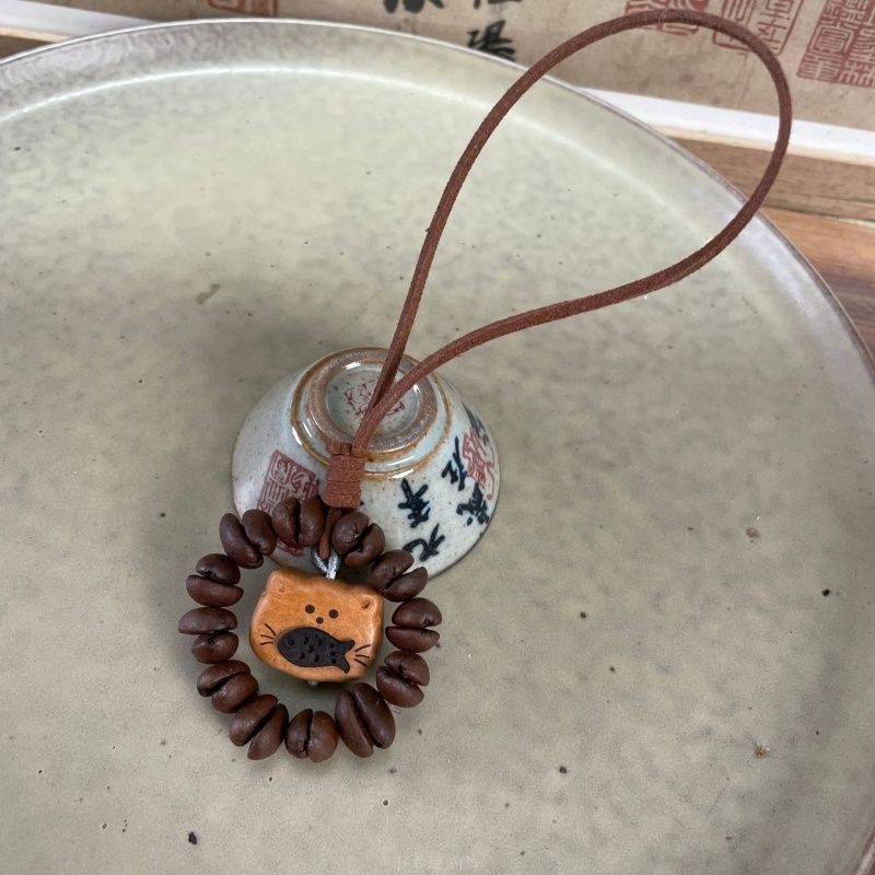 Pandantiv pentru telefon și breloc – acrilic, bob de cafea desen animat, stil creativ, formă animale, decorativ (Material: Acrilic; Stil: Creativ; Formă: Animale; Funcție: Decorare)