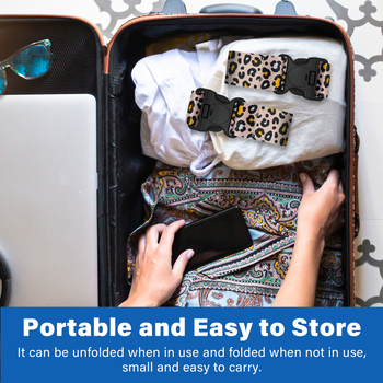 Δύο τεμάχια πολυλειτουργικός ιμάντας αποσκευών, πολυεστέρας, ριγέ μοτίβο, ανθεκτικό στη φθορά, Άνοιξη 2024