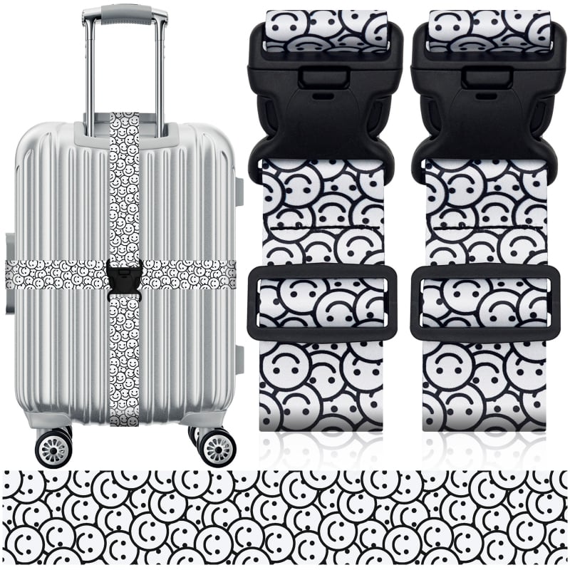 Δύο τεμάχια πολυλειτουργικός ιμάντας αποσκευών, πολυεστέρας, ριγέ μοτίβο, ανθεκτικό στη φθορά, Άνοιξη 2024