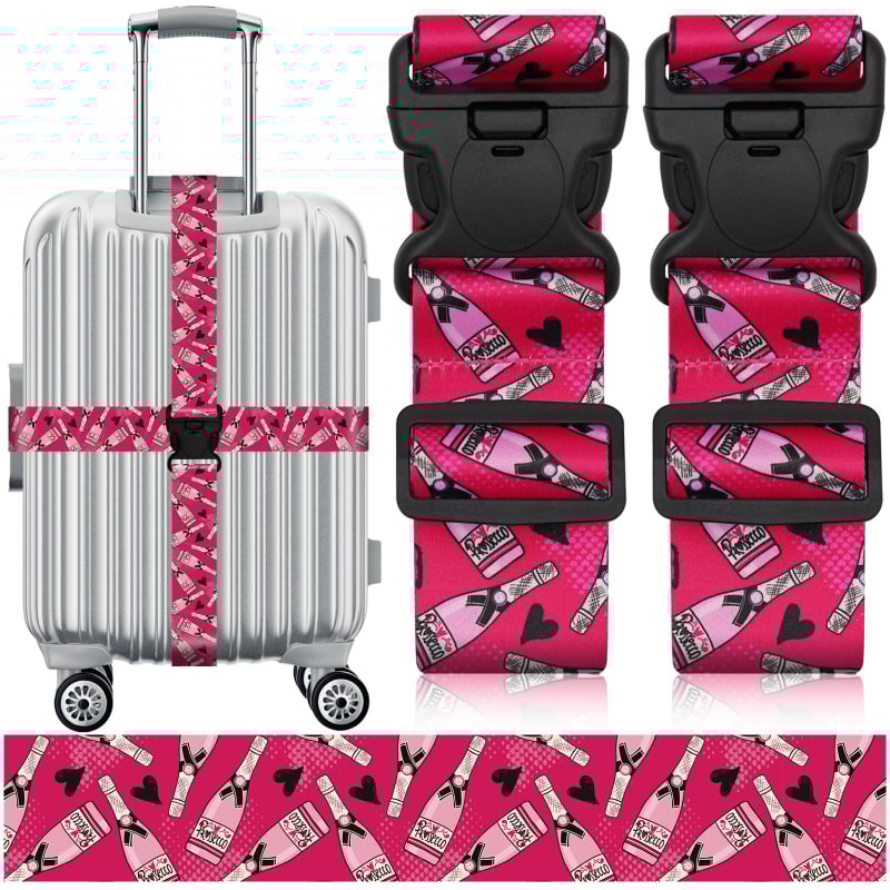 Δύο τεμάχια πολυλειτουργικός ιμάντας αποσκευών, πολυεστέρας, ριγέ μοτίβο, ανθεκτικό στη φθορά, Άνοιξη 2024