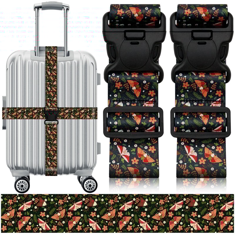 Δύο τεμάχια πολυλειτουργικός ιμάντας αποσκευών, πολυεστέρας, ριγέ μοτίβο, ανθεκτικό στη φθορά, Άνοιξη 2024