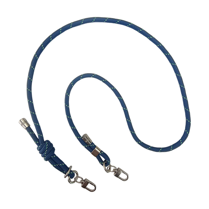 Šnúrka na telefón, polyester, ručná výroba, kovová spona, prívesok geometrického tvaru, možnosť tlače loga