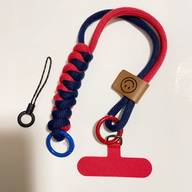 Mobitel lančić u britskom stilu, pleteni najlonski konac, poliester materijal, plastična kopča, unisex, otpornost na pad