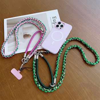 Mobiltelefon nyakpánt, nylon szövés, PP kötél, fém csat, nőies stílus, testreszabható