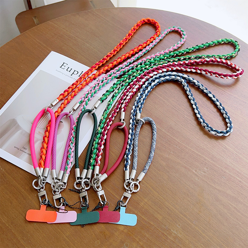 Mobiltelefon nyakpánt, nylon szövés, PP kötél, fém csat, nőies stílus, testreszabható