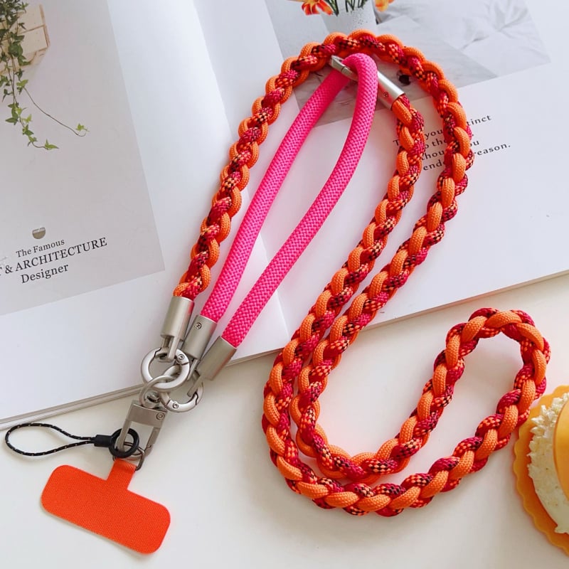 Mobiltelefon nyakpánt, nylon szövés, PP kötél, fém csat, nőies stílus, testreszabható