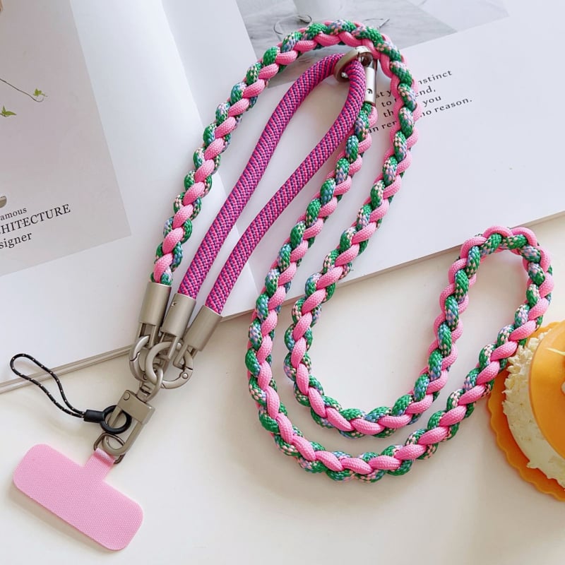 Mobiltelefon nyakpánt, nylon szövés, PP kötél, fém csat, nőies stílus, testreszabható