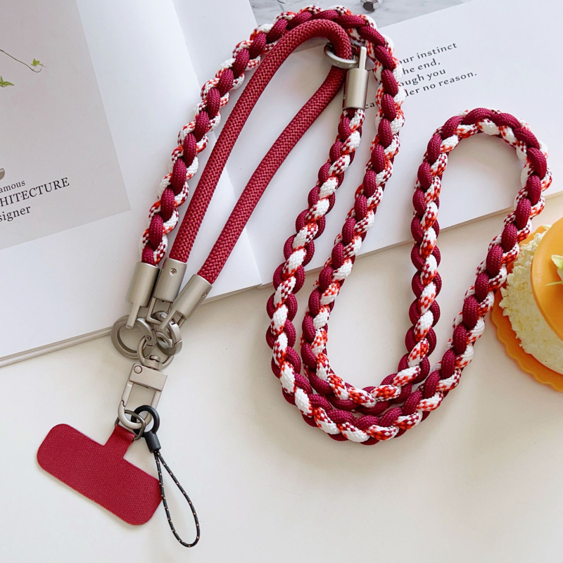 Mobiltelefon nyakpánt, nylon szövés, PP kötél, fém csat, nőies stílus, testreszabható