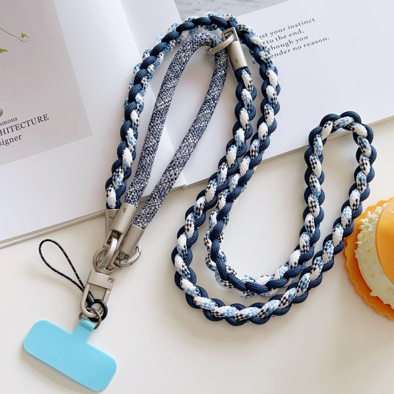Mobiltelefon nyakpánt, nylon szövés, PP kötél, fém csat, nőies stílus, testreszabható