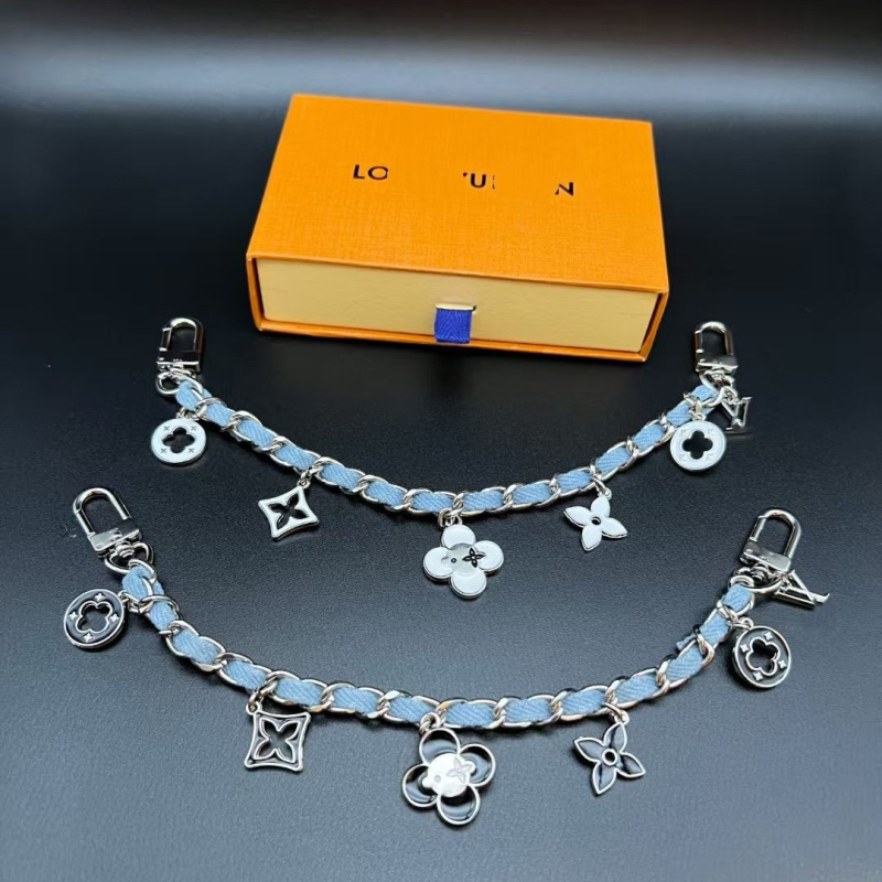 Cinkötvözet kulcstartó, retro denim dizájn, mobiltelefonhoz