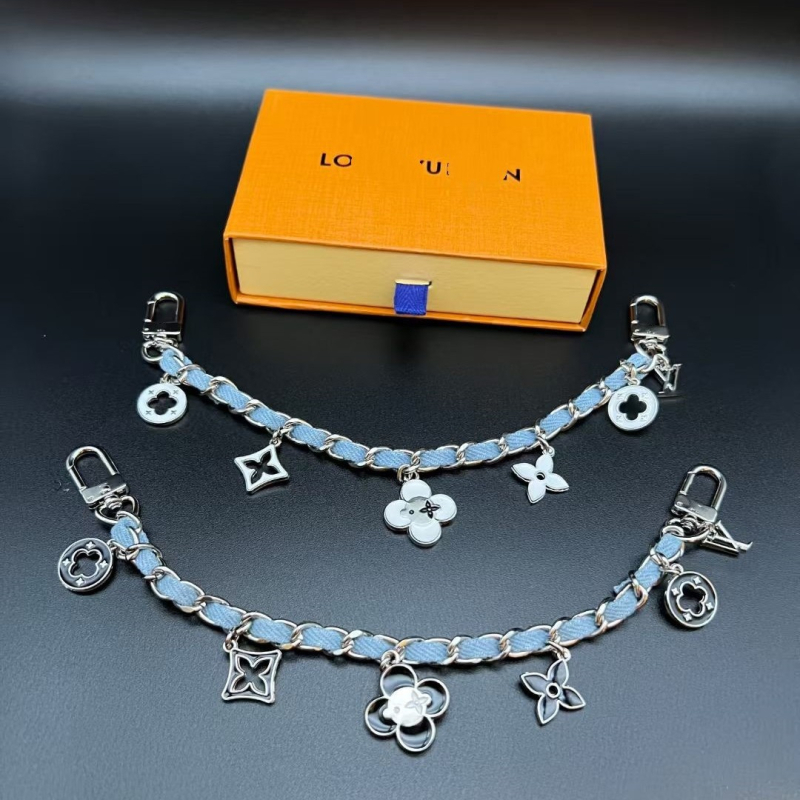 Cinkötvözet kulcstartó, retro denim dizájn, mobiltelefonhoz