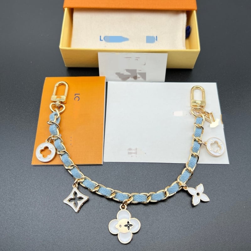 Cinkötvözet kulcstartó, retro denim dizájn, mobiltelefonhoz