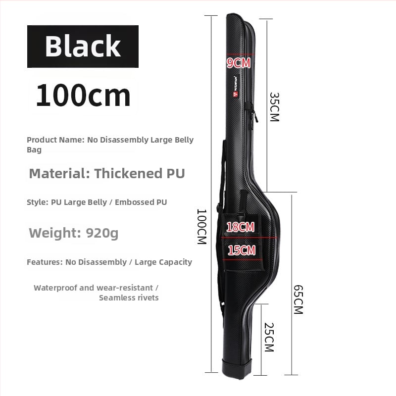 Geantă impermeabilă din PU pentru lansete, cu husă dură, portabilă pentru echipament de pescuit în râu