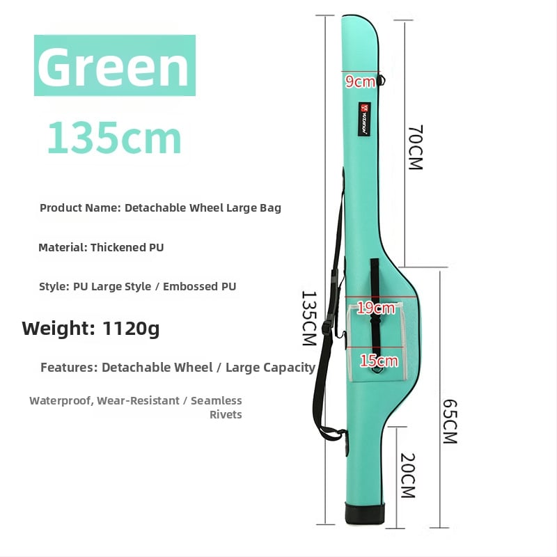 Geantă impermeabilă din PU pentru lansete, cu husă dură, portabilă pentru echipament de pescuit în râu