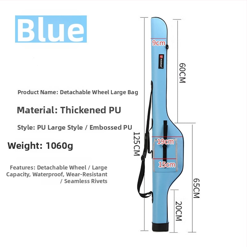 Geantă impermeabilă din PU pentru lansete, cu husă dură, portabilă pentru echipament de pescuit în râu