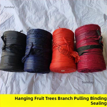 Laika izturīgas auduma lentes saistīšanai, šņorju un plakanās siksnas mājsaimniecībai, augļu koka zariem vilkšanai