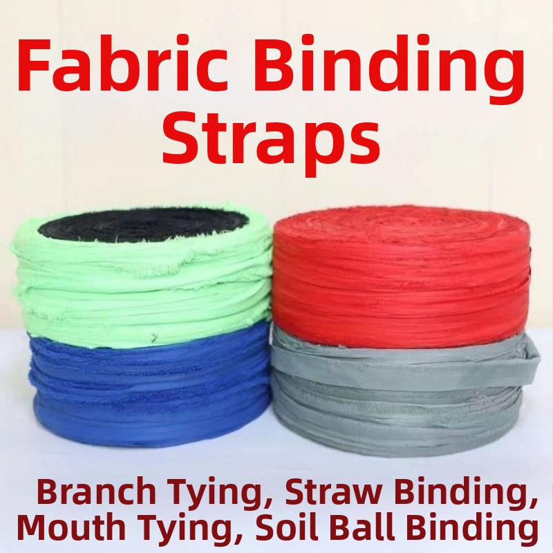 Laika izturīgas auduma lentes saistīšanai, šņorju un plakanās siksnas mājsaimniecībai, augļu koka zariem vilkšanai