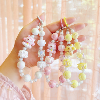 Telefónny prívesok v štýle Chanel — doplnok na batožinu a tašku, akrylový materiál, elektroplating, vzor Kitty/Snoopy/Animovaný hrdina, JD52