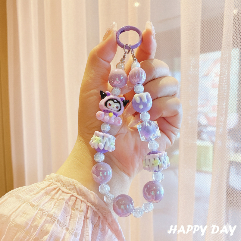 Telefónny prívesok v štýle Chanel — doplnok na batožinu a tašku, akrylový materiál, elektroplating, vzor Kitty/Snoopy/Animovaný hrdina, JD52