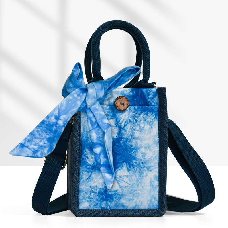 Nova torbica u etničkom stilu Yunnan, torba s tie-dye platnom, crossbody torba, ženska torba, originalni dizajn
