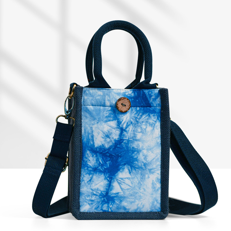 Nova torbica u etničkom stilu Yunnan, torba s tie-dye platnom, crossbody torba, ženska torba, originalni dizajn