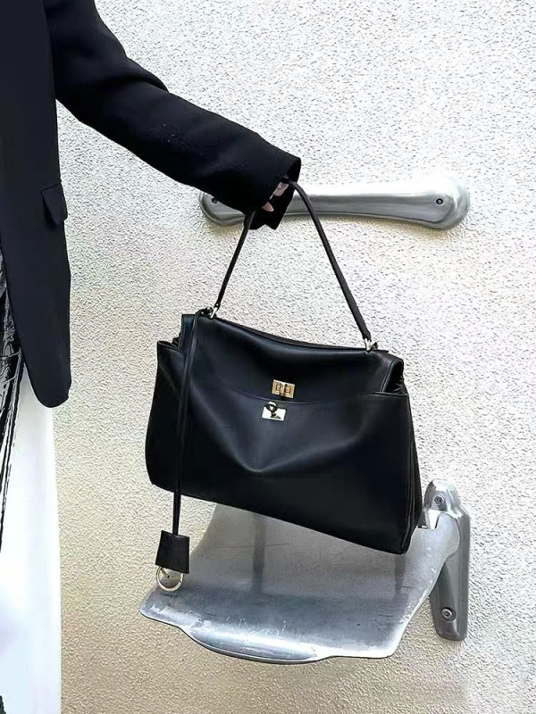 Rodeo Lock Kelly torba - unisex, velika kapaciteta, tote od prave kože, rameni i crossbody remen