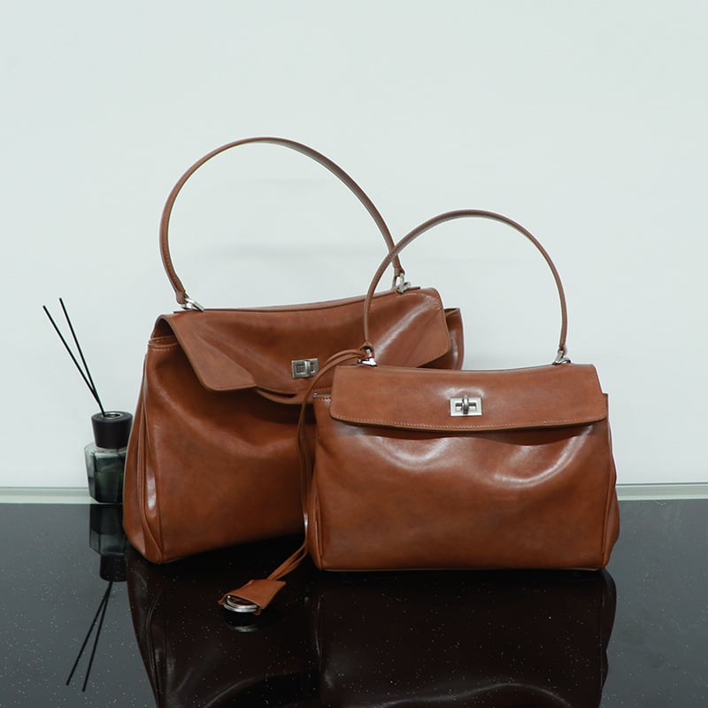 Rodeo Lock Kelly torba - unisex, velika kapaciteta, tote od prave kože, rameni i crossbody remen