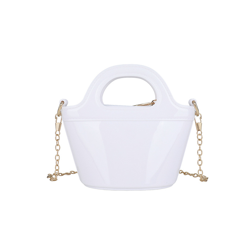 PVC taška cez rameno v tvare mušle — Nový národný štýl; materiál PVC; tvar mušle; otvorený uzáver; vrecko na telefón