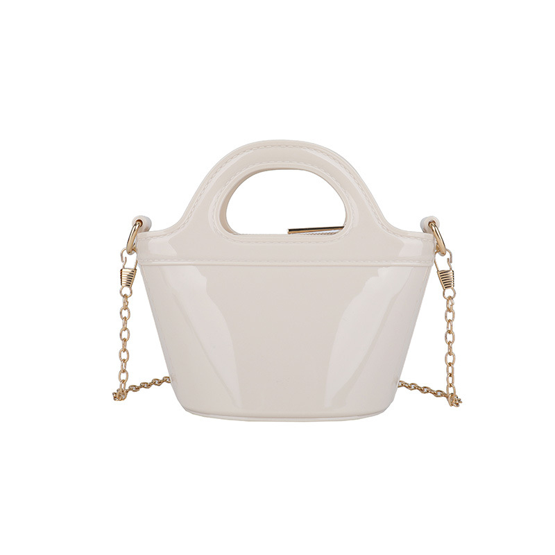 PVC taška cez rameno v tvare mušle — Nový národný štýl; materiál PVC; tvar mušle; otvorený uzáver; vrecko na telefón