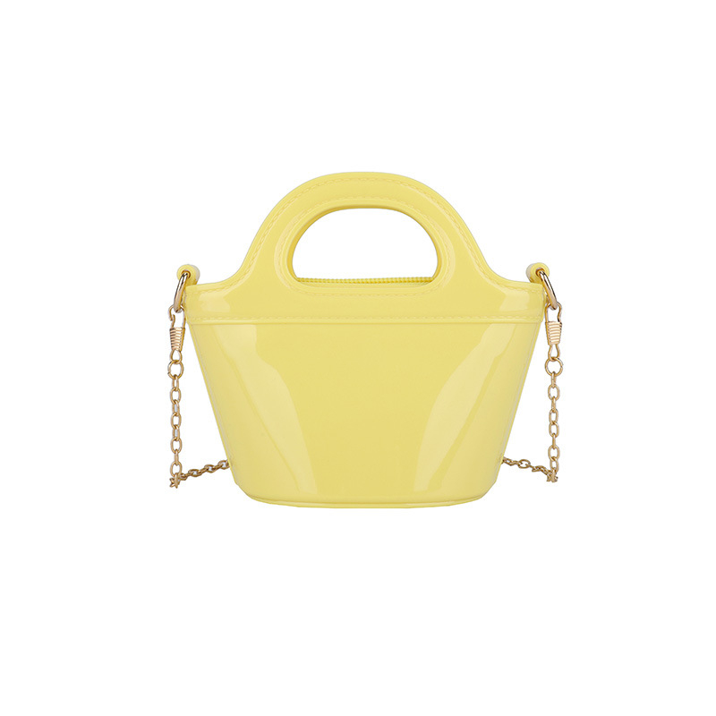 PVC taška cez rameno v tvare mušle — Nový národný štýl; materiál PVC; tvar mušle; otvorený uzáver; vrecko na telefón