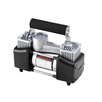 Αντλία αέρα αυτοκινήτου με διπλό κύλινδρο, 12V/24V, 120W, σωλήνας 5 m, με μετρητή πίεσης ελαστικών