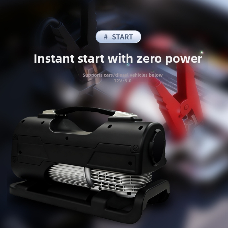 Sve-u-jednom automobilska pumpa za zrak s hitnim pokretanjem, 12V, 120W, 30 L/min, Digitalni zaslon, Rasvjeta
