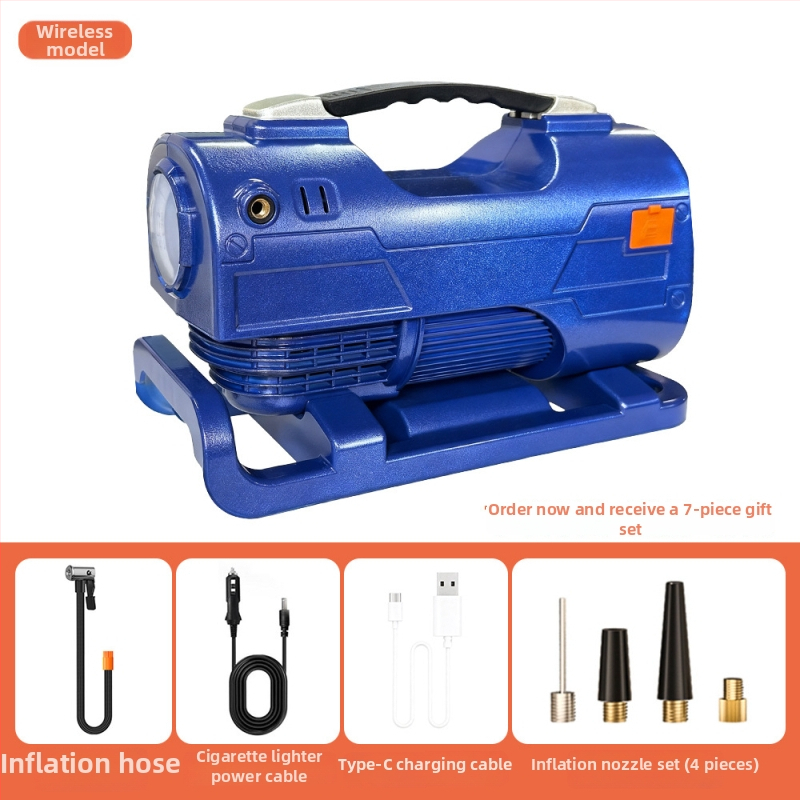 Sve-u-jednom automobilska pumpa za zrak s hitnim pokretanjem, 12V, 120W, 30 L/min, Digitalni zaslon, Rasvjeta