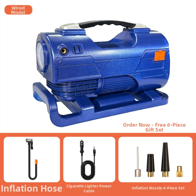 Sve-u-jednom automobilska pumpa za zrak s hitnim pokretanjem, 12V, 120W, 30 L/min, Digitalni zaslon, Rasvjeta