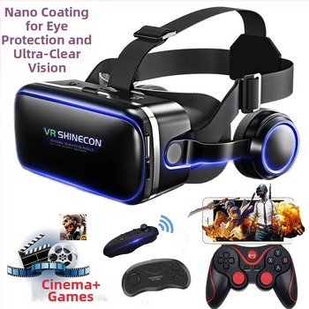 VR brilles ar 4K izšķirtspēju, 3D stereoskopiju un integrētu rokas vadāmo kontrolleri