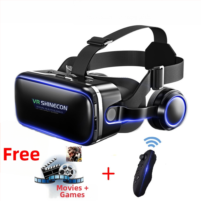 VR brilles ar 4K izšķirtspēju, 3D stereoskopiju un integrētu rokas vadāmo kontrolleri