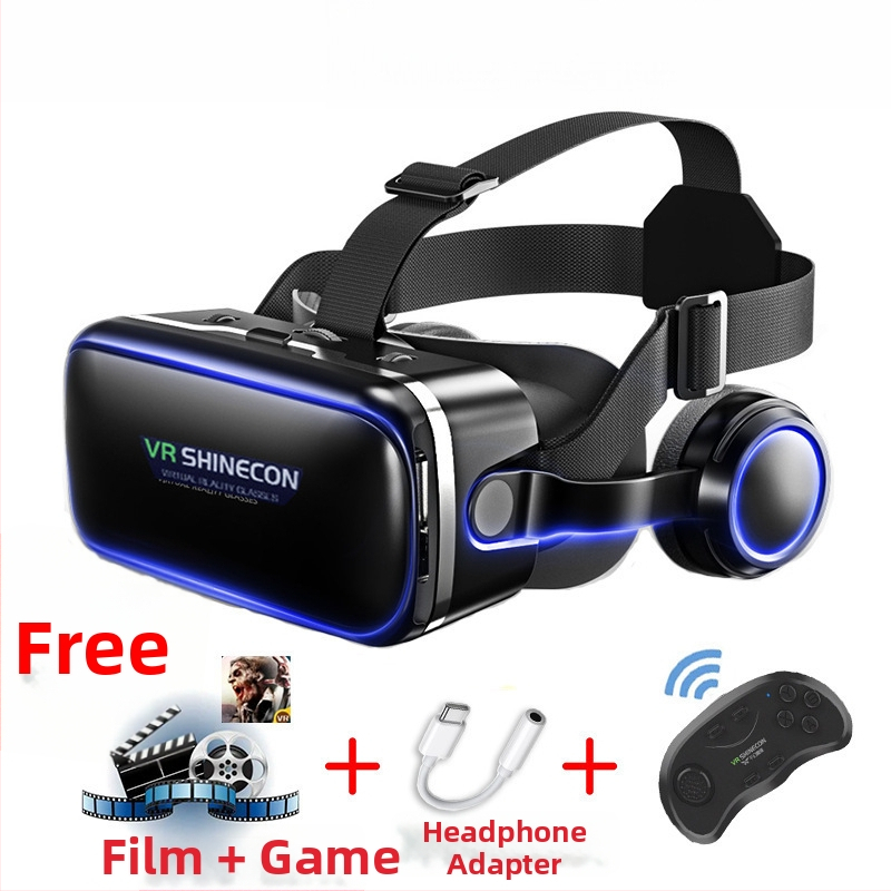 VR brilles ar 4K izšķirtspēju, 3D stereoskopiju un integrētu rokas vadāmo kontrolleri