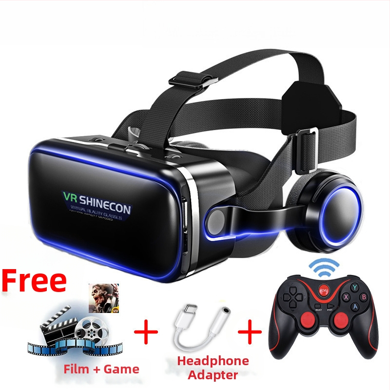 VR brilles ar 4K izšķirtspēju, 3D stereoskopiju un integrētu rokas vadāmo kontrolleri