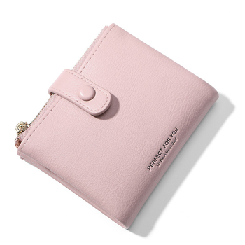 Ženski novčanik od PU kože, s zip zatvaračem, model 6903-008, gradski minimalistični stil, jednobojni uzorak, poliester podstava