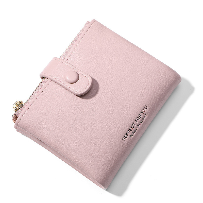 Ženski novčanik od PU kože, s zip zatvaračem, model 6903-008, gradski minimalistični stil, jednobojni uzorak, poliester podstava