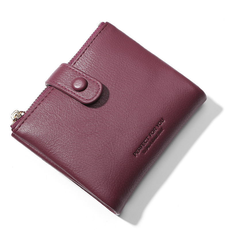 Ženski novčanik od PU kože, s zip zatvaračem, model 6903-008, gradski minimalistični stil, jednobojni uzorak, poliester podstava