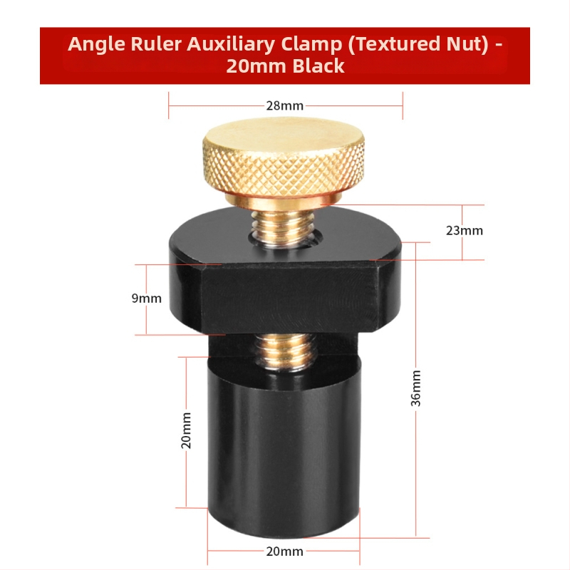 Tenona kvadrāta palīgklips kokapstrādei – galda apturēšanas bloks, saderīgs ar kāpņu mērinstrumentu, zīmols onkel.j